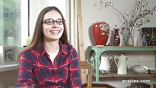 Ersties - In Doggy with Vibrator - Lena makes herself tremble