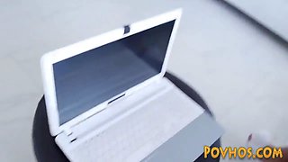 Skinny brazilian young fellating pecker pov style after xxx