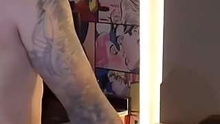 Wife Tastes Pussy on Cock! Hot Stud Creampies Stallion While Slutty Wife Watches!