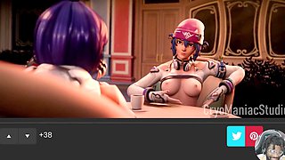 Hot animated hentai sex with epic cock reactions and wild face expressions