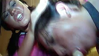 Mexicana blowjob with her big boobs
