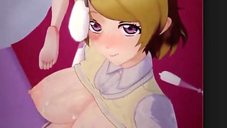 After Sex of a Big Breast Blonde Girl That Made a Transgender Cum Hard Ass Fuck