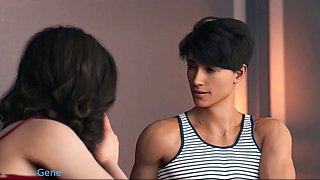 Ms Denvers has a wild movie night in her sexy lingerie with her stepson