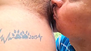 Perverted Old Man Fucks His Busty Stepdaughter In The Jungle Outdoors