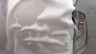 Steamy T Back Stroll with a First Time Outdoor Peach That Drives Nonstop Release Part.1