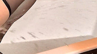 Lesbians in Stockings Doing Kink in Bathtub