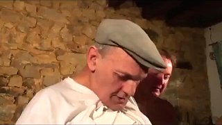 Extreme french milf fucked in wild grandpa voyeur orgy