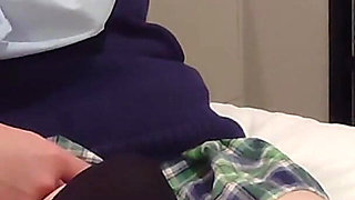 The Sound Is Dangerous and Embarrassing with Pussy Juice and Semen Creampie in Niso's College Girl Cosplay