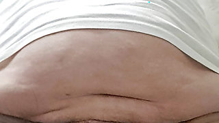 The stepmother's pussy is fat and hairy