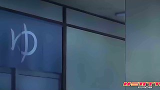 Busty anime redhead fucked by landlord to keep renting her flat