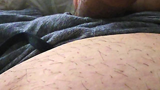 Step mom hand pulled out step son dick and handjob without shame