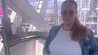 At the Carnival Flashing My Tits