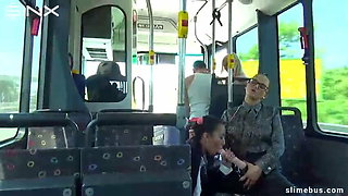 Sexy Babes In Public Bus
