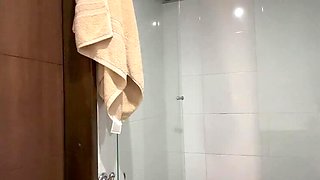 Behind the Scenes with Colombian Amateur Celeste Alba: Big Tits, Big Ass Shower Fun with Andres Acosta