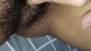 My sister-in-law is in the living room when she is alone.