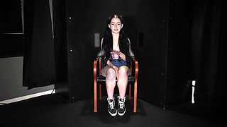 The hottest Lily Thot's backstage action with a gloryhole thrill