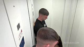 My Girlfriend And I Get Caught Having Sex In The Elevator - Rossa Vax