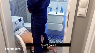Housewife Stuck In Washing Machine And Plumber Fucked Her