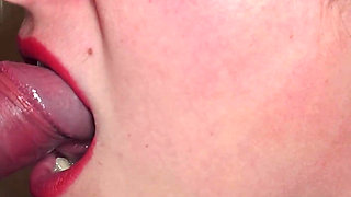 Mistress, Sloppy Blowjob, Gets Her a Huge Amount of Cum!!!!