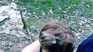 Stepmom sucked my in the woods