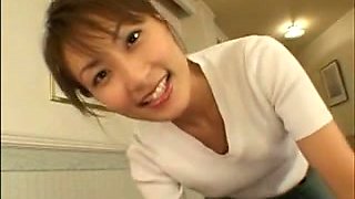 Japanese strapon girlfriend Natsumi cums (censored)