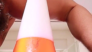 Slowmotion Traffic Cone Insertion