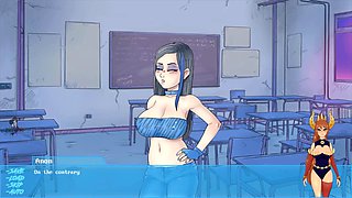 Animated hentai game with monster girls and night lessons featuring teacher Purity Sin