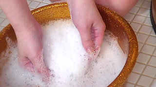 hairy girl sucks a chunky cock then gets a deep fuck to mouth cumshot