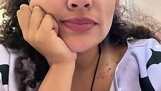 Gassy Milk-intolerant Girl on the Toilet and Farting