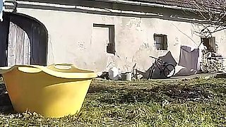 Wetting Jeans When Hangs Laundry