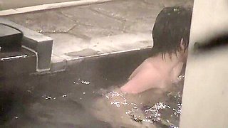 Voyeur cam shooting Asian dolls in the sauna pool nri111 00