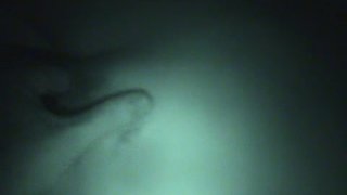 Cougar with big boobs sucking a stranger's cock in the dark