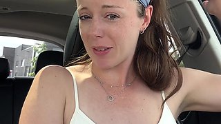 Sexy drive through video from a hottie who looks faultless