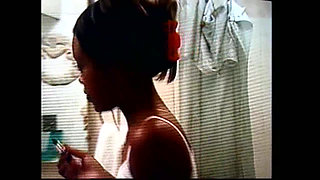 Two Amazing Young Black Lesbians Lick Each Other's Hairy Pussy in the Pool