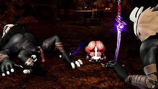 Foxy 3D Superwoman bounces up and down on a cock
