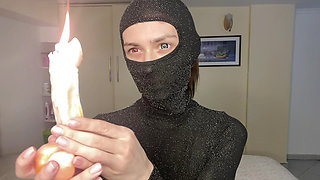 Masked Candle Tease, Soft Femdom & Erotic Play with Toy Flame, Daniella's OF Preview