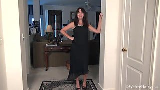 Kelly Lima strips and masturbates on her rug - WeAreHairy