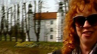 Redhead German MILF Stuffs Herself with Dildo