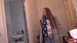 GERMAN SCOUT - Blonde tall Babe Julia Maze seduce to Cheating Casting Fuck at Model Job