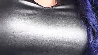 Jerk off to Big Boobs in Shiny Leather: Edging Instructions and Orgasm Denial