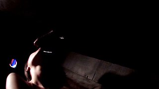 Big titted glory hole blowjob slut fucks and loves facial