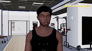 Animation desi wife fucked hard in gym by trainer