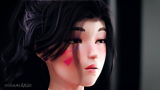 Overwatch D.va Photoshoot by Visualoos Animation with Sound 3D Hentai Porn
