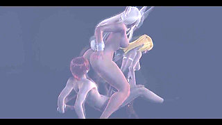 Boku No Hero Academia Hentai - Usagiyama Fucked by Two Boys and Uses Her Big Boobs - Japanese Asian Manga Anime Film Game Porn