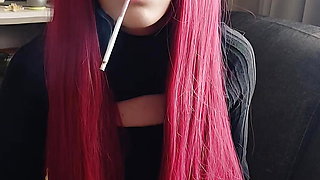 Adorable Alt Girl smoking a cig (ask me for full vid)