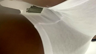 Tight lycra cameltoe and good masturbation from my neighbor