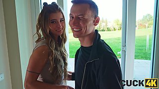 Olivia Sparkle gets her natural tits banged while her cuckold husband watches
