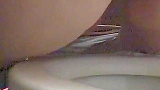 Camera in the Toilet at Home. Mature MILF with a Big Ass and Hairy Pussy Pisses. Amateur Asmr with the Gurgle of Urine.