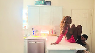 StepSon catches his ebony busty mom fucking the white neighbor.