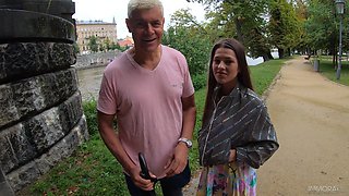 Sexy latina teen with nice ass loves the feeling of her pussy getting filled with meaty cock!